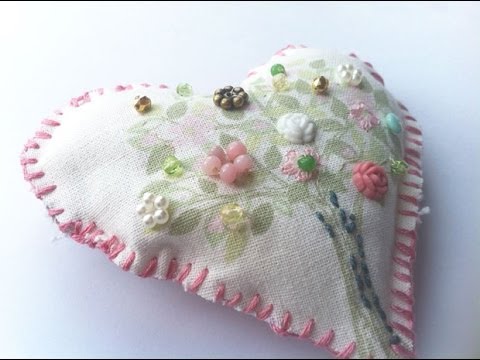 DIY Hoe naai je een Wenshartje van stof met festonsteek