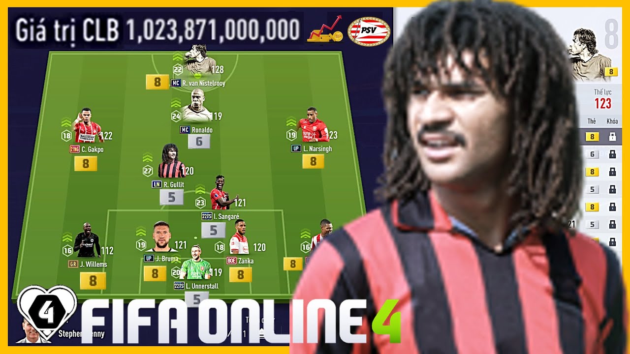 1000 Tỷ Cháy Sườn Với Đội Hình PSV Cực Mạnh Trong FO4: GULLIT LN, DE LIMA, VAN NISTERROY MC +8