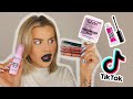 TESTAR VIRALT SMINK FRÅN TIKTOK!! NYX MARSHMALLOW PRIMER + NYX SHINELOUD HIGH SHINE LIPSTICK OSV!