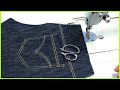 Como Poner Bolsillo En Pantalon Jean Posterior-Costura Para Principiantes|Tips De Confección