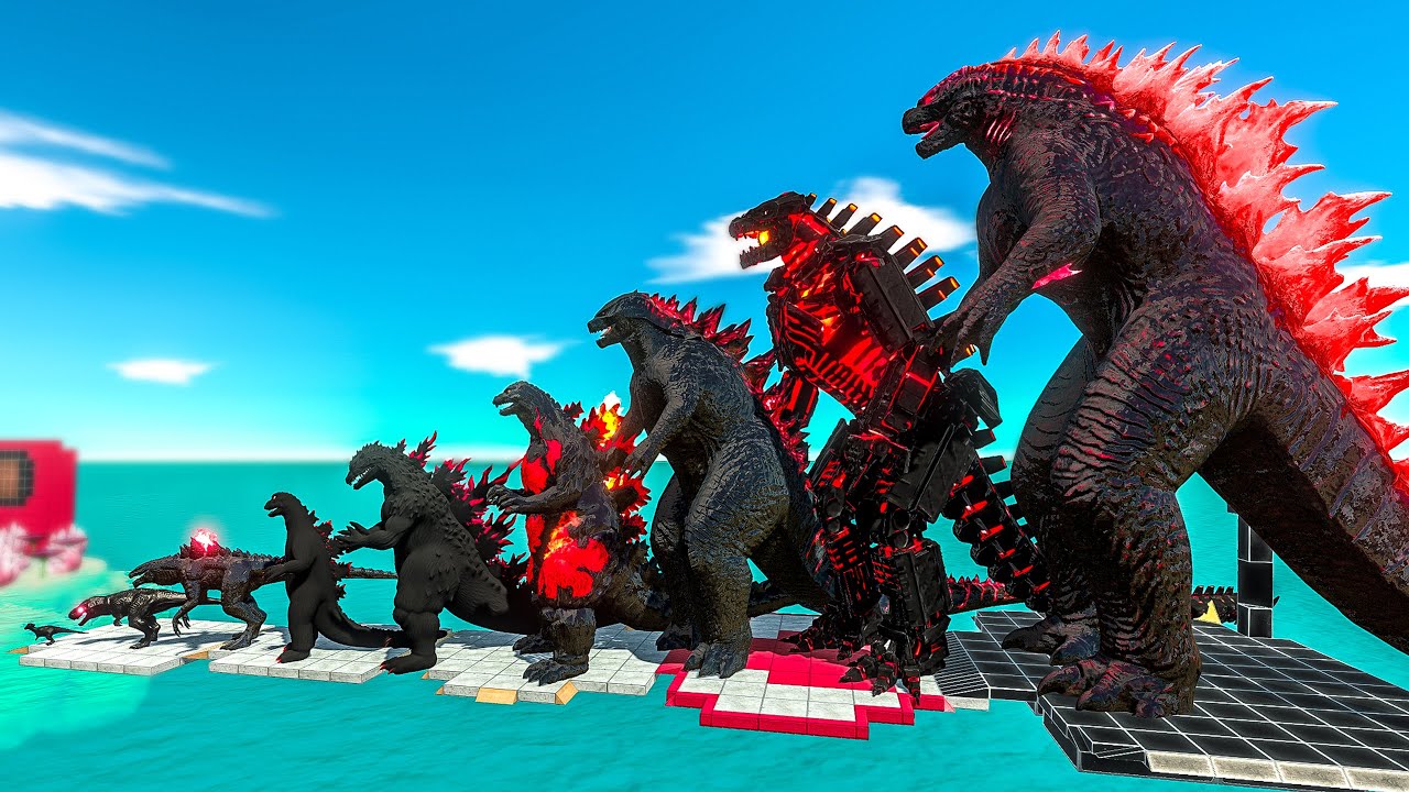 EVOLUTION of DARK GODZILLA Size Comparison VS King Ghidorah + Shin Godzilla - ARBS