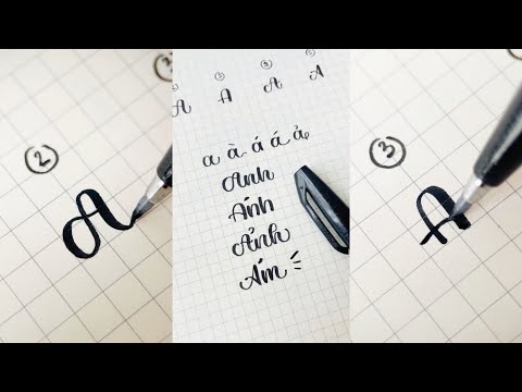 Video 5 cách viết chữ A // Happy Hidari - youtube