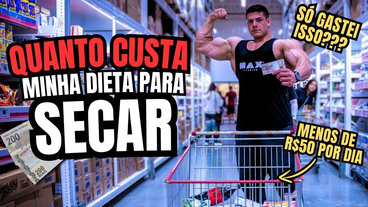 MENOS DE 200 REAIS! QUANTO GASTO NO MERCADO PARA PERDER GORDURA???