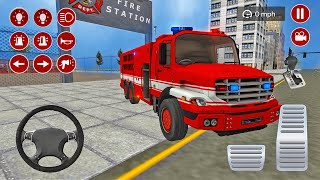 Real Fire Truck Driving Simulator: Fire Fighting #5 - Vintage 1980 GMC Fire Truck - Android Gameplay screenshot 4