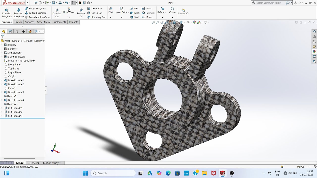 #022 Exercise Part-07 In Solidworks For Beginner CAD CAM AERO DESIGN ...