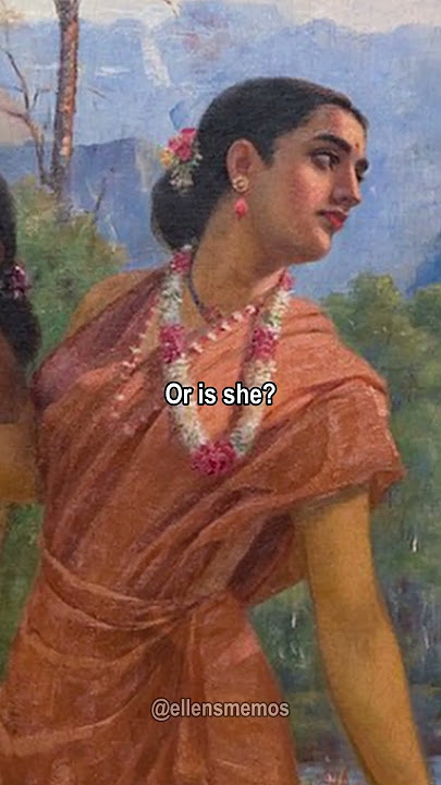 Shakuntala's Love Story (1898) by Raja Ravi Varma #art #painting #history #shorts