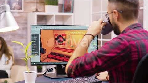 Close Up Shot of Game Developer Working on a New Level of Game | Stock Footage - Envato elements