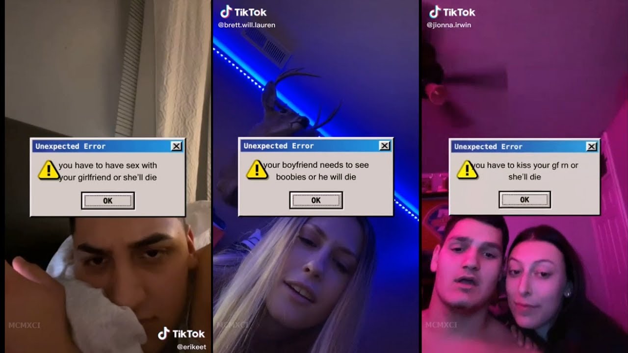 You have to have sex with your girlfriend or shell die TikTok Couples Prank picture