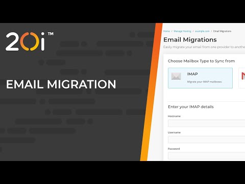 Using the 20i email migration tool