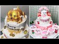 Trang trí bánh kem 2 tầng cực đẹp | beautiful 2-tier cream cake decoration | Dieulinhcake