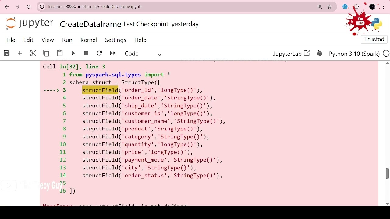 LEC11  DEFINING SCHEMA OF DATAFRAME