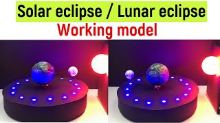 solar eclipse  lunar eclipse  working model  earth rotation day and night model  diyas funplay