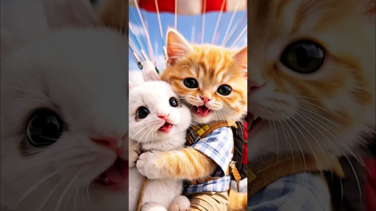 Tiny Cat Saves Crying Rabbit 🐱🐰 | Emotional Rescue Story | Cute Animation Short | 