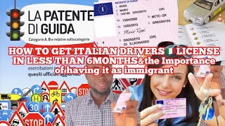 HOW TO GET ITALIAN DRIVERS🇮🇹LICENSE IN LESS THAN 6MONTHS&the Importance of having it as immigrant screenshot 5