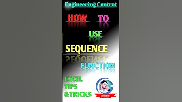 Ms excel- Sequence Function #excel #shorts #ytshorts #exceltips #tutorial #shortvideo #sequence