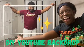DIY Backdrop Stand For Youtube Videos in 2020 | Under $15