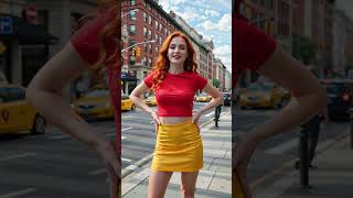 Redhead Crush In A Yellow Skirt