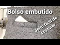 Como fazer bolso embutido para Calças e bermudas de moletom