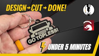 5-Minute Laser Project. Jeep Acrylic Keychains with LightBurn and the AtomStack Kraft