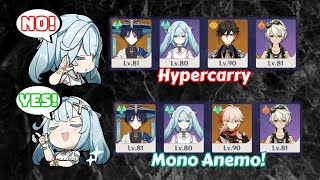 Faruzan No C6 = Trash? Try Mono Anemo, Wanderers BEST AOE Team!! - Genshin Impact