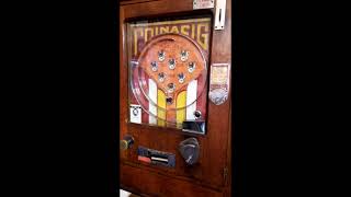 Bryans vintage ALLWIN wooden arcade slot machine Allwin polo