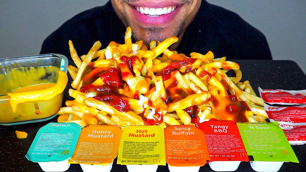ASMR MCDONALD'S MUKBANG ANIMAL STYLE FRIES | EXTRA CHEESY | EATING SHOW | TALKING REVIEW MESSY