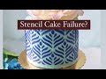 Stencil Cake Failure Stencilcake Cake Buttercream