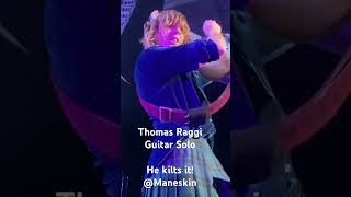 Thomas Raggi guitar solo. He kilts it.  lol #Maneskin