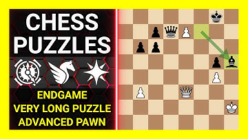 Chess Puzzles to Practice. Themes: Endgame, Very long puzzle, Advanced pawn. Learn Chess