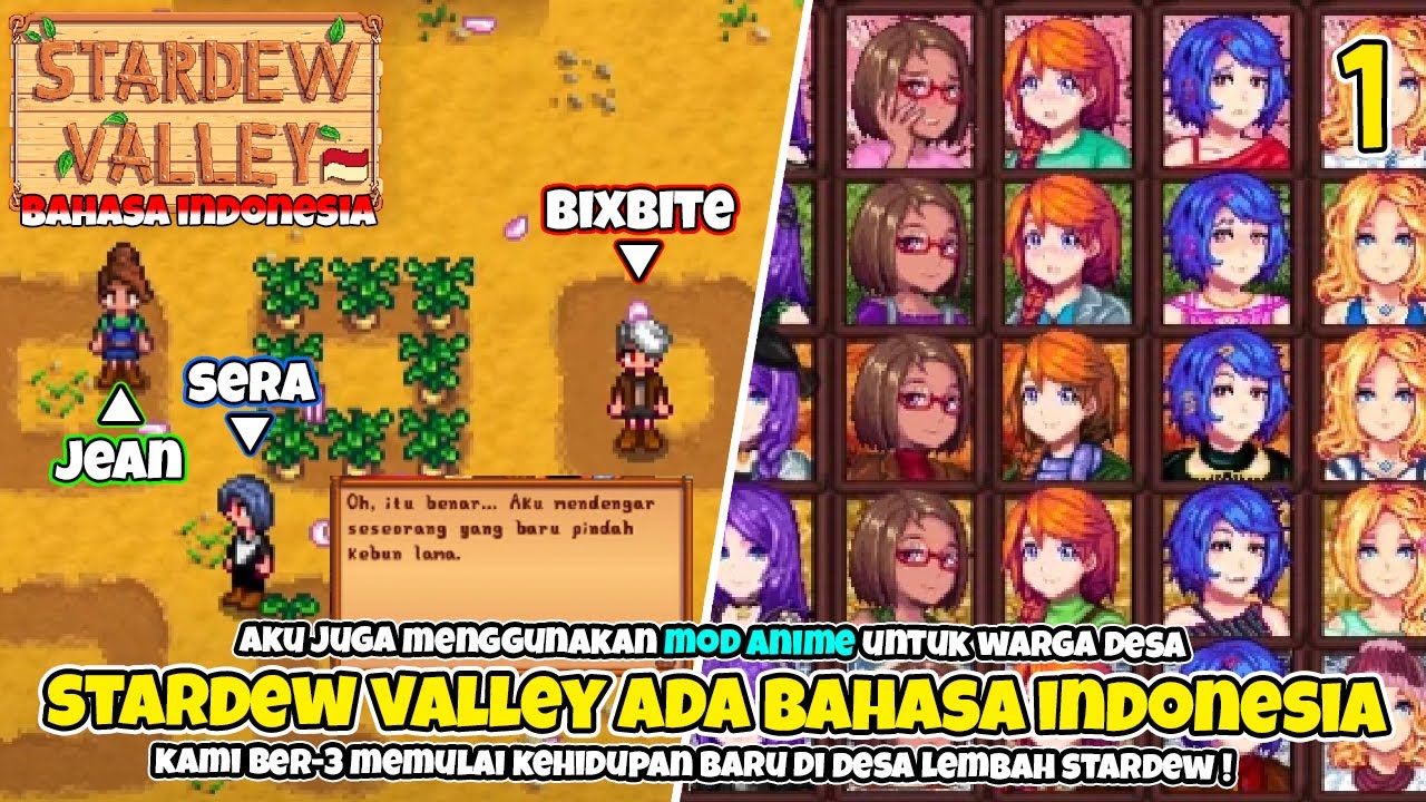  keluarga baru kebun baru stardew valley mod bahasa indonesia youtube