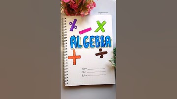 ALGEBRA😃✨Front Page idea | Project Paper for students | #shorts #algebra #ytshorts