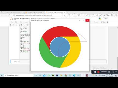Google chrome logo drawing in Python || Python turtle graphics in Gujarati #pythoninGujarati #python