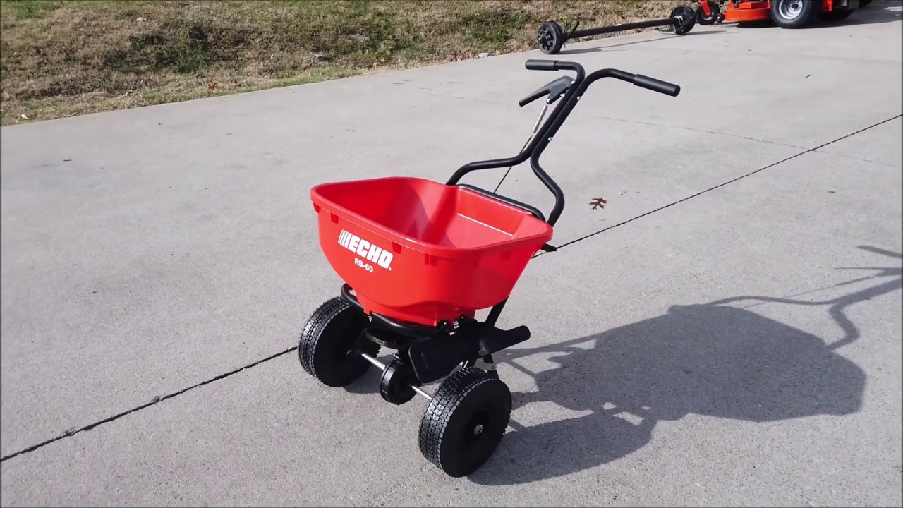 Echo RB-60 Walk Behind Heavy Duty Spreader 60 lb capacity - YouTube