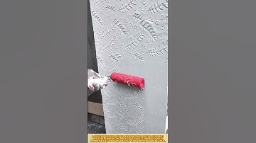 Skilled Worker Creating Decorative Wall Texture with a Patterned Roller #workprocess