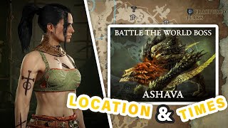 What time & Where to Find the World Boss Ashava ► Diablo 4 (Beta)
