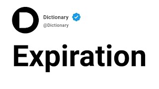 Expiration Meaning In English