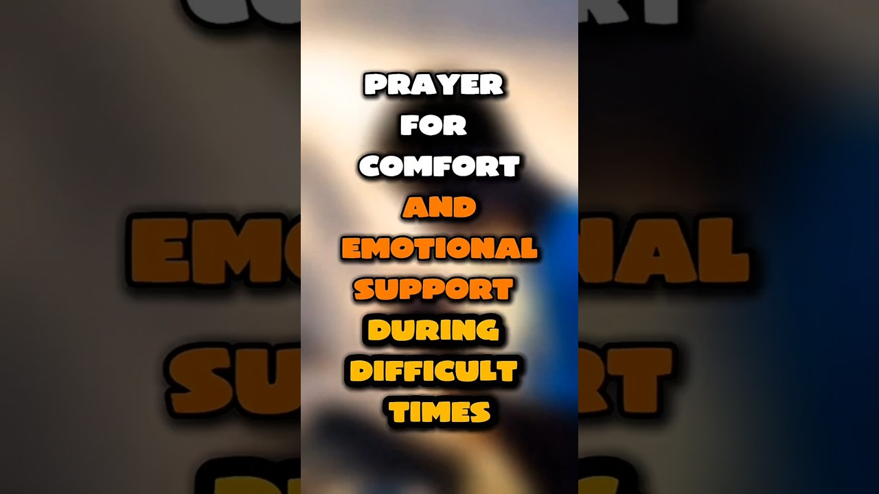 молитва об утешении и эмоциональной поддержке 