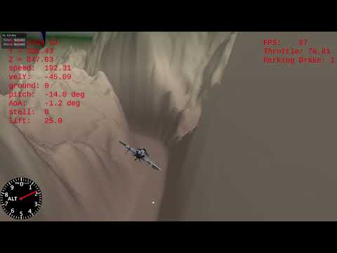 random terrain generation along with splines for the flight path