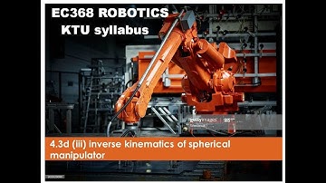4.3d (iii) inverse kinematics of spherical manipulator