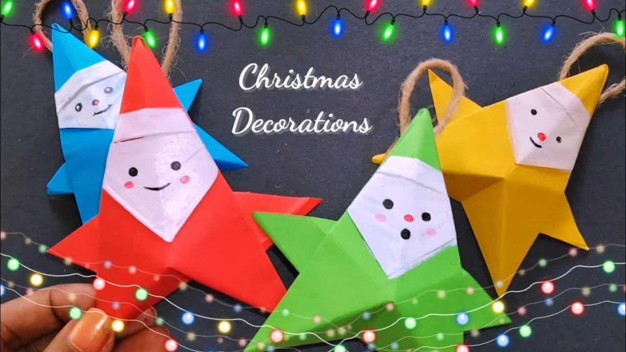 DIY Christmas tree Decoration ideas paper Christmas tree ornaments