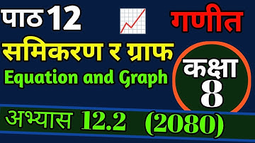 Class 8 Unit 12 Exercise 12.2 Full Solution || (समीकरण र ग्राफ) Equation and Graph
