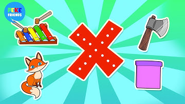 Leer de letter X voor kinderen 🦊 📦 | Het alfabet met Pekefriends!