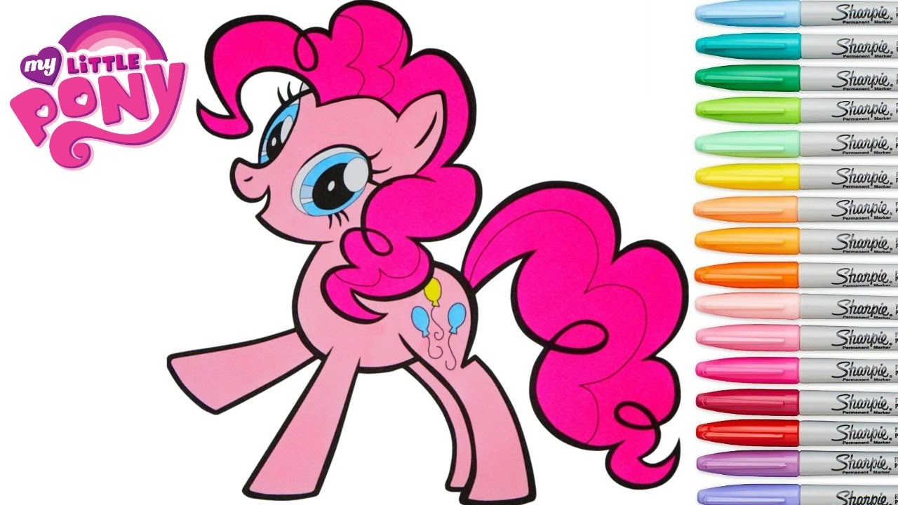 My Little Pony Coloring Book Pinkie Pie MLP Colouring Page Rainbow Splash