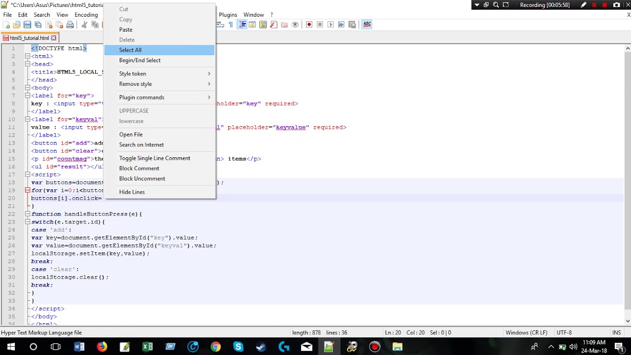 HTML5 Tutorial Usage Of Local Storage YouTube