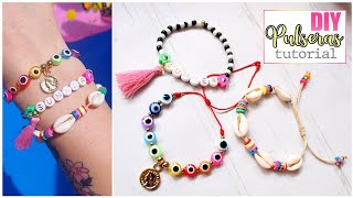 IDEAS para hacer PULSERAS este verano 2022/23☀️ Fácil y Rápido 😎