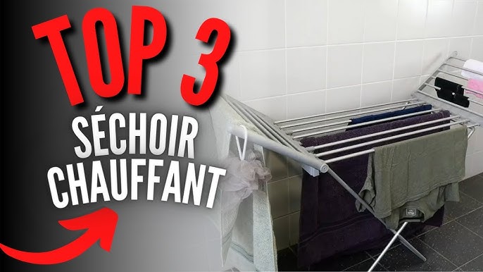 Séchoir étendoir à linge électrique chauffant pliable 2 ailes