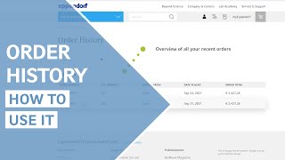 How to use the order history