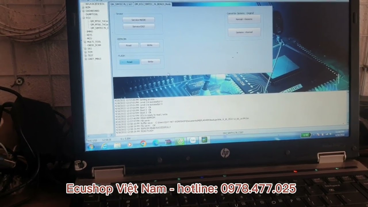 chép hộp ECU laceti CDX cùng với MDFlash + Scanmatik 2 pro xịn