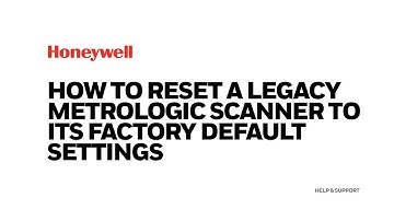 How to reset a legacy Metrologic scanner to its factory default settings