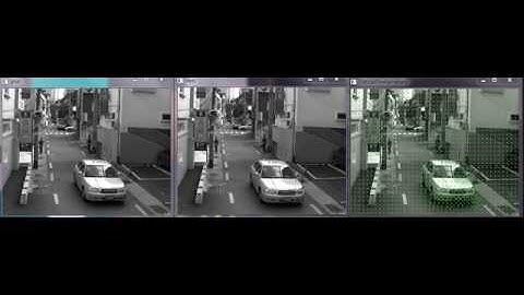 calcOpticalFlowFarneback result video (dense optical flow)